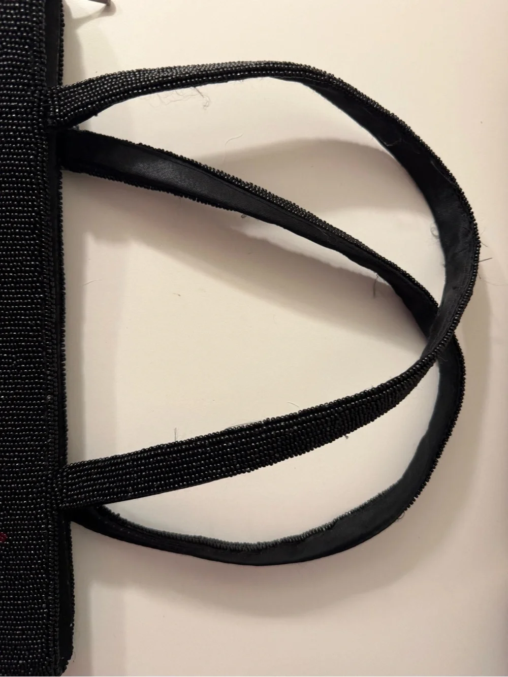 Coca Cola Black Beaded Tote with White Logo and Red Accent